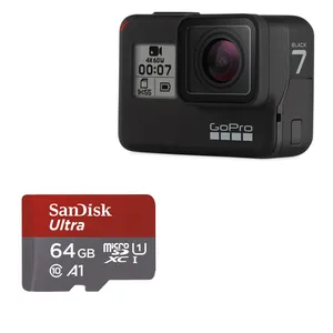 دوربین فیلم برداری ورزشی گوپرو مدل HERO7 Black Quick Stories به همراه کارت حافظه سن دیسک