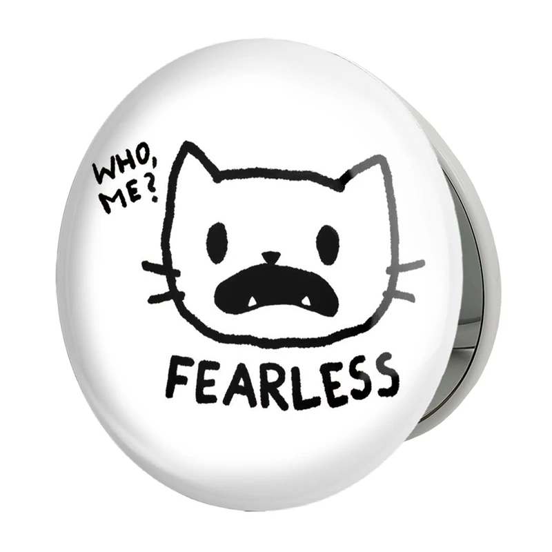 آینه جیبی خندالو طرح گربه ترسو مدل تاشو کد 29310