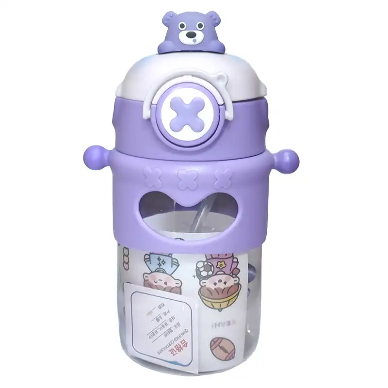 قمقمه کودک مدل بند دار برچسبی طرح خرس گنجایش 75 لیتر