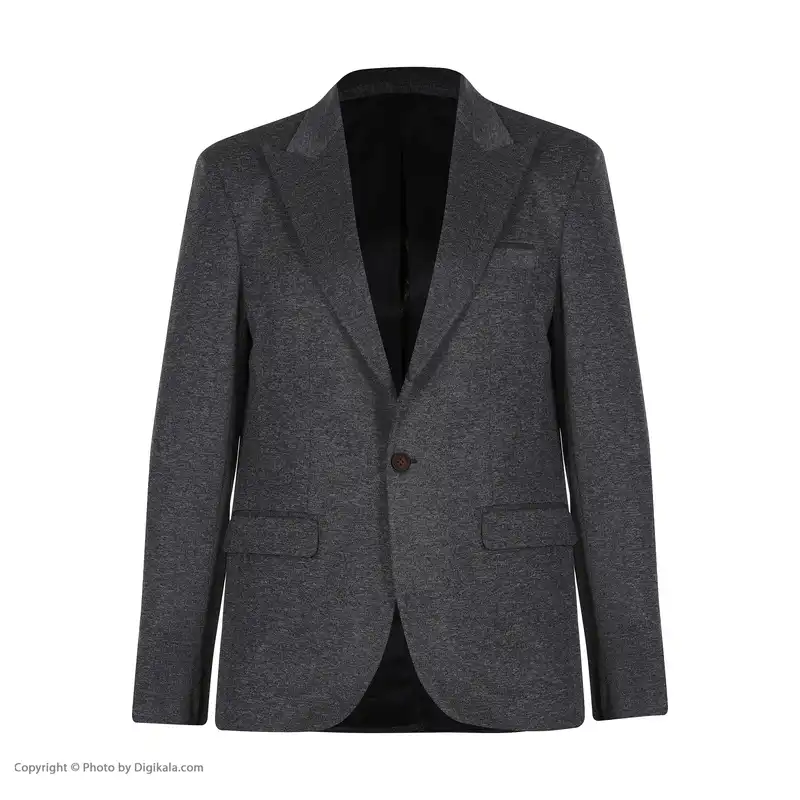 ست کت و شلوار و جلیقه مردانه ژاکارد کد 02 رنگ نوک مدادی