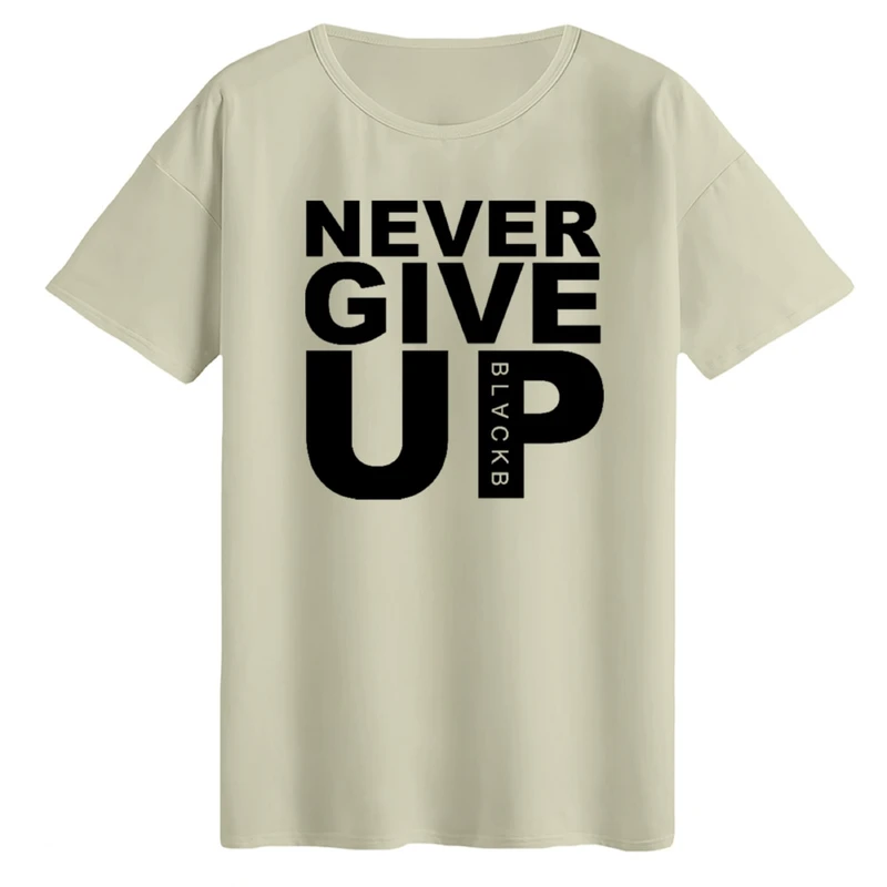 تی‌شرت لانگ آستین کوتاه زنانه مدل هرگز تسلیم نشو