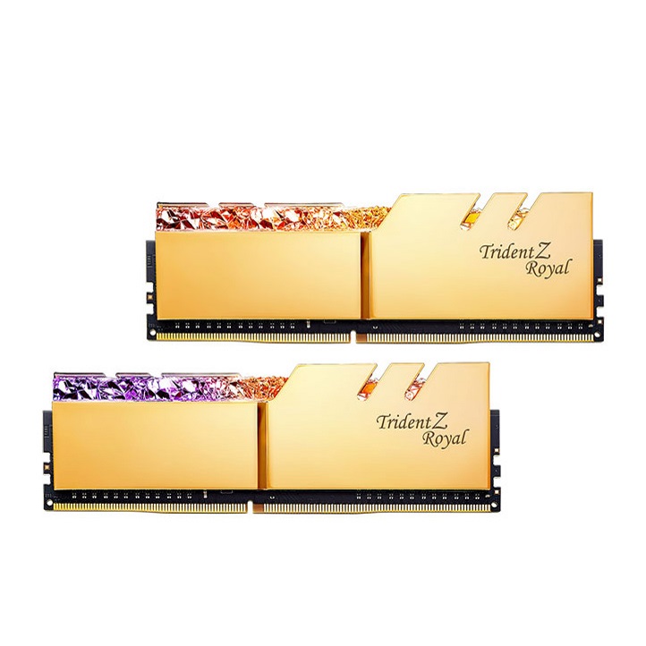 رم دسکتاپ DDR4 دو کاناله 3600 مگاهرتز CL16 جی اسکیل مدل Trident Z Royal Gold ظرفیت 64 گیگابایت