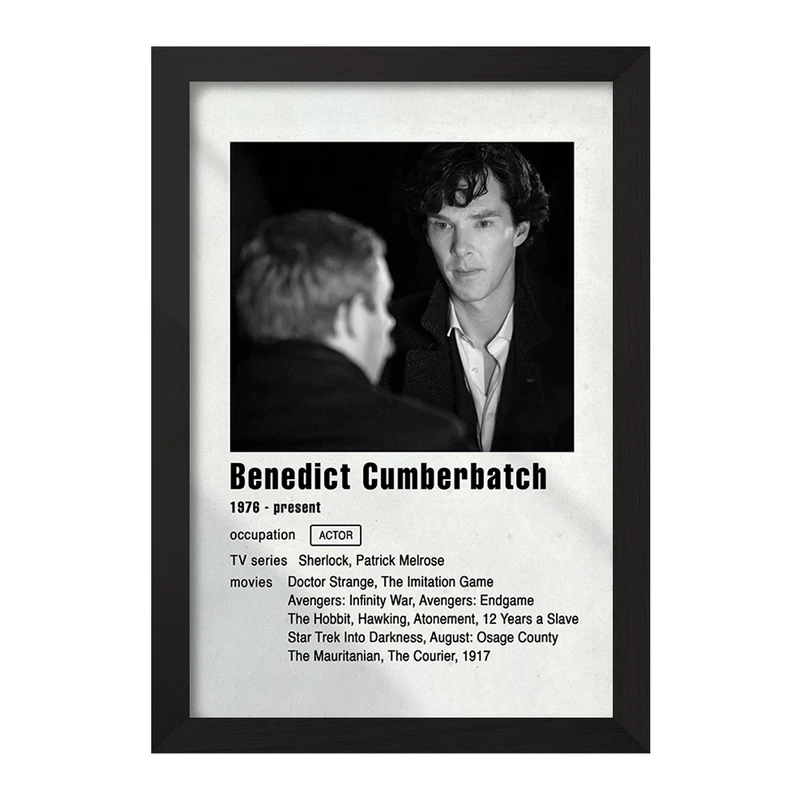 تابلو خندالو مدل بندیکت کامبربچ (Benedict CumberBatch) کد F11204