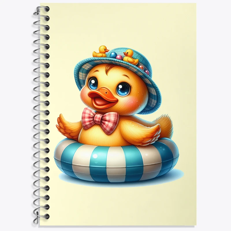 دفتر زبان 50 برگ خندالو مدل دو خط طرح اردک بامزه کد N5559