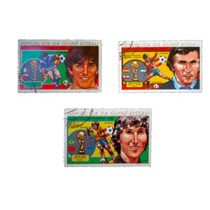 تمبر یادگاری طرح ورزشی مدل فوتبال کد var-931 مجموعه 3 عددی