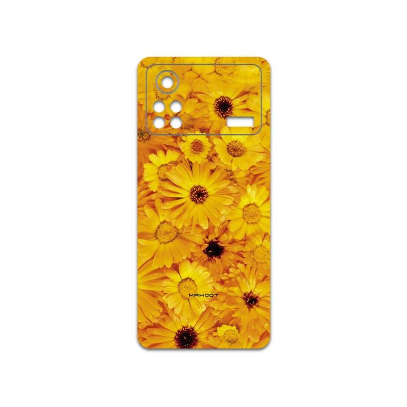 برچسب پوششی ماهوت مدل Yellow-Flower مناسب برای گوشی موبایل شیائومی Poco X4 Pro 5G