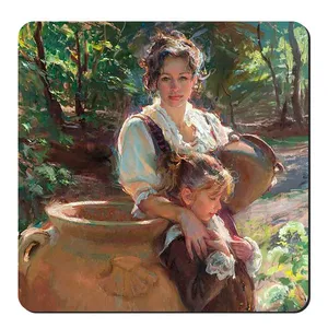  زیر لیوانی طرح مادر و دختر روستایی کد nzl720