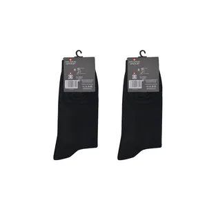 جوراب مردانه دل مد گروپ مدل 249007702 بسته دو عددی نخ پنبه  رنگ مشکی