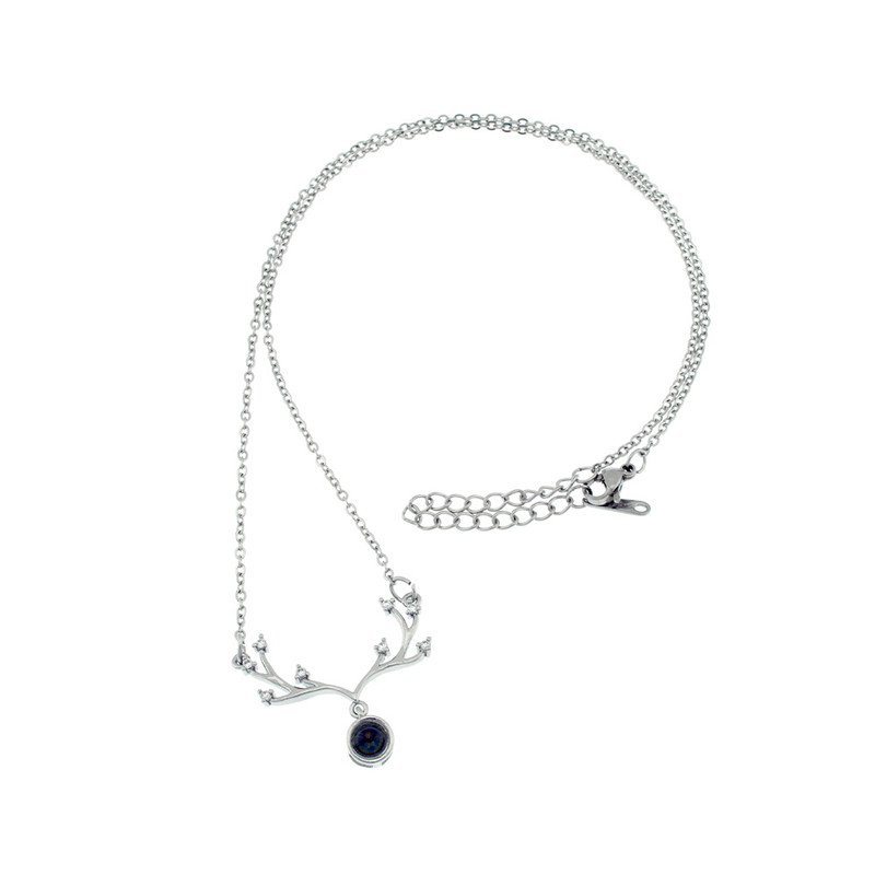 گردنبند زنانه برانت مدل شاخ گوزن دوستت دارم به صد زبان دنیا گردنبند زنانه برانت مدل شاخ گوزن دوستت دارم به صد زبان دنیا