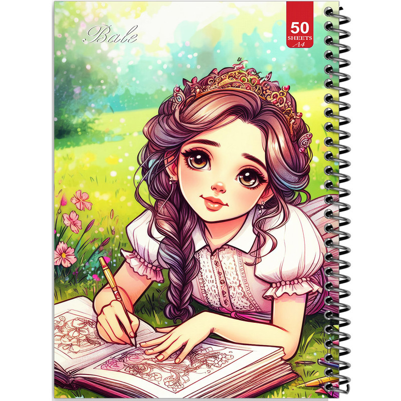 دفتر نقاشی 50 برگ انتشارات بله طرح دخترانه کد A4-L139