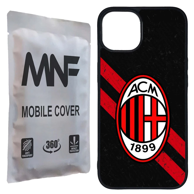 کاور ام ان اف طرح تیم AC Milan کد P-241 مناسب برای گوشی موبایل اپل iPhone 14