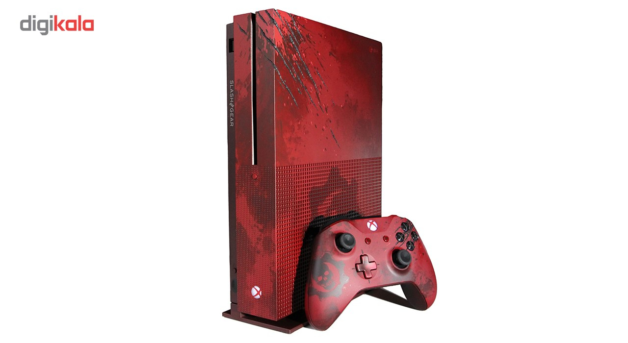 مجموعه کنسول بازی مایکروسافت مدل  Xbox One S ظرفیت 2 ترابایت طرح Gears Of War 4