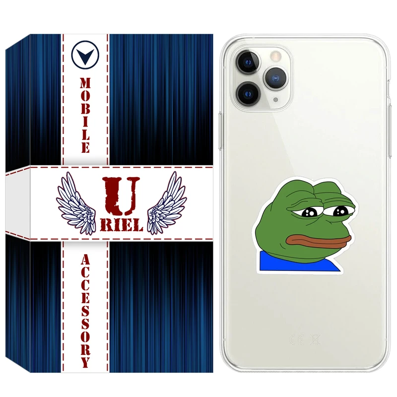 کاور یوریل مدل Clear کد 86 طرح قورباغه غمگین مناسب برای گوشی موبایل اپل iPhone 11 Pro Max