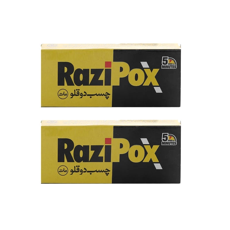 چسب دوقلو رازی مدل Pox حجم 15 میلی لیتر بسته 2 عددی