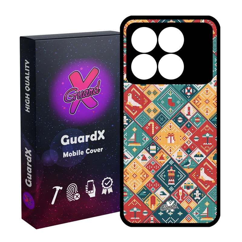 کاور گارد ایکس طرح Pattern مدل قاب Glass10168 مناسب برای گوشی موبایل شیائومی Poco X6 Pro 5G / Redmi K70E