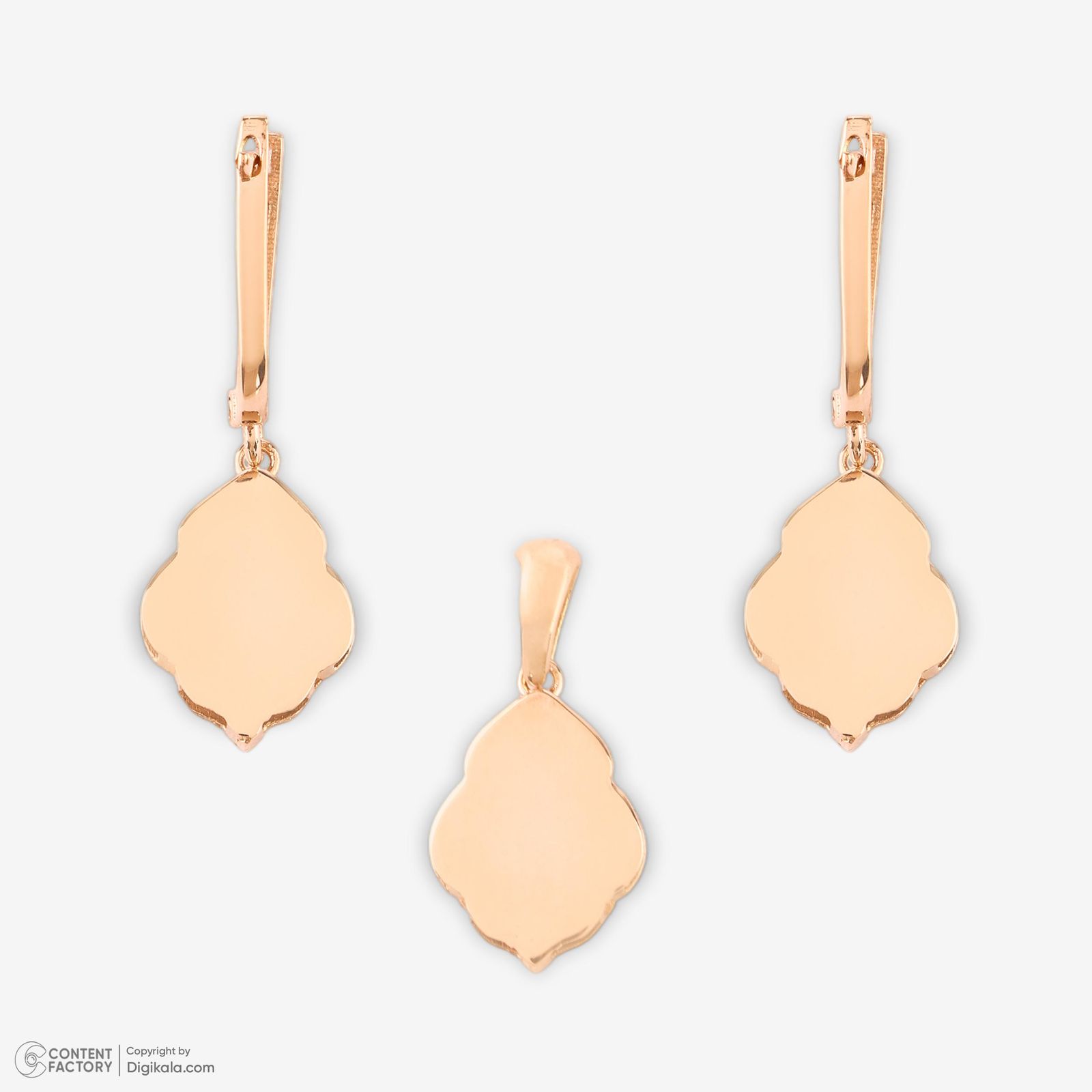 نیم ست طلا 18 عیار زنانه حافا گلد مدل برگ کد nim03 - - 11