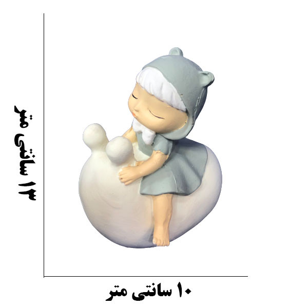 مجسمه دنیا دکوری سرمد مدل دختر بازیگوش کد 2 مجموعه 3 عددی