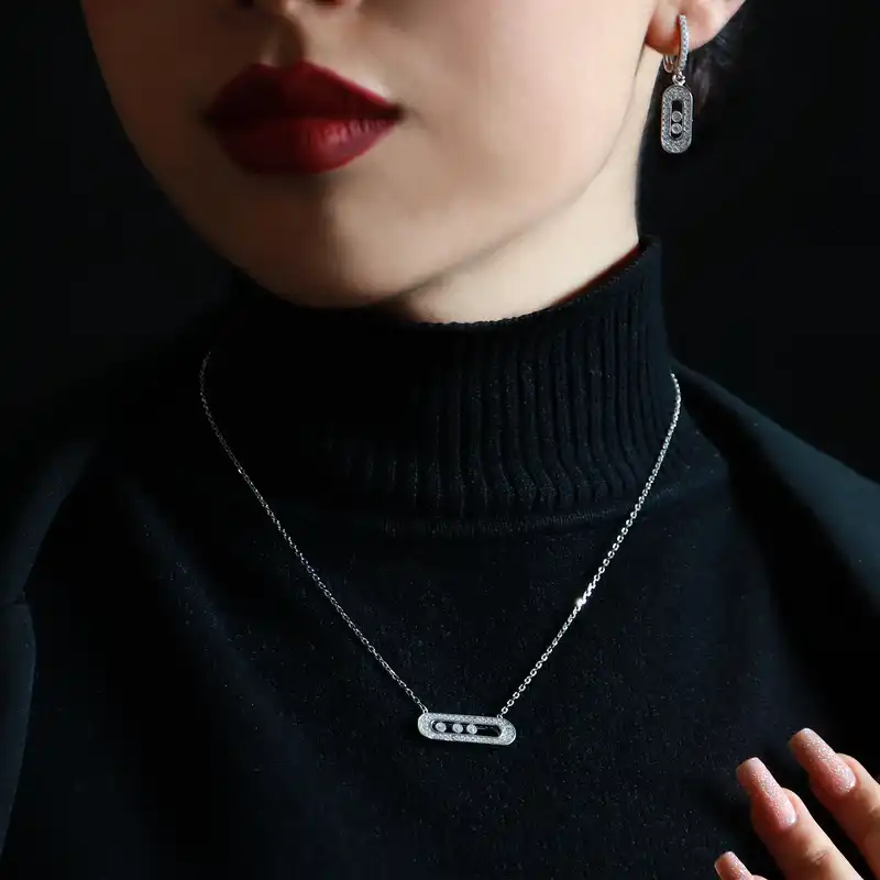 نیم ست نقره زنانه جی تی ای مدل جی نایس