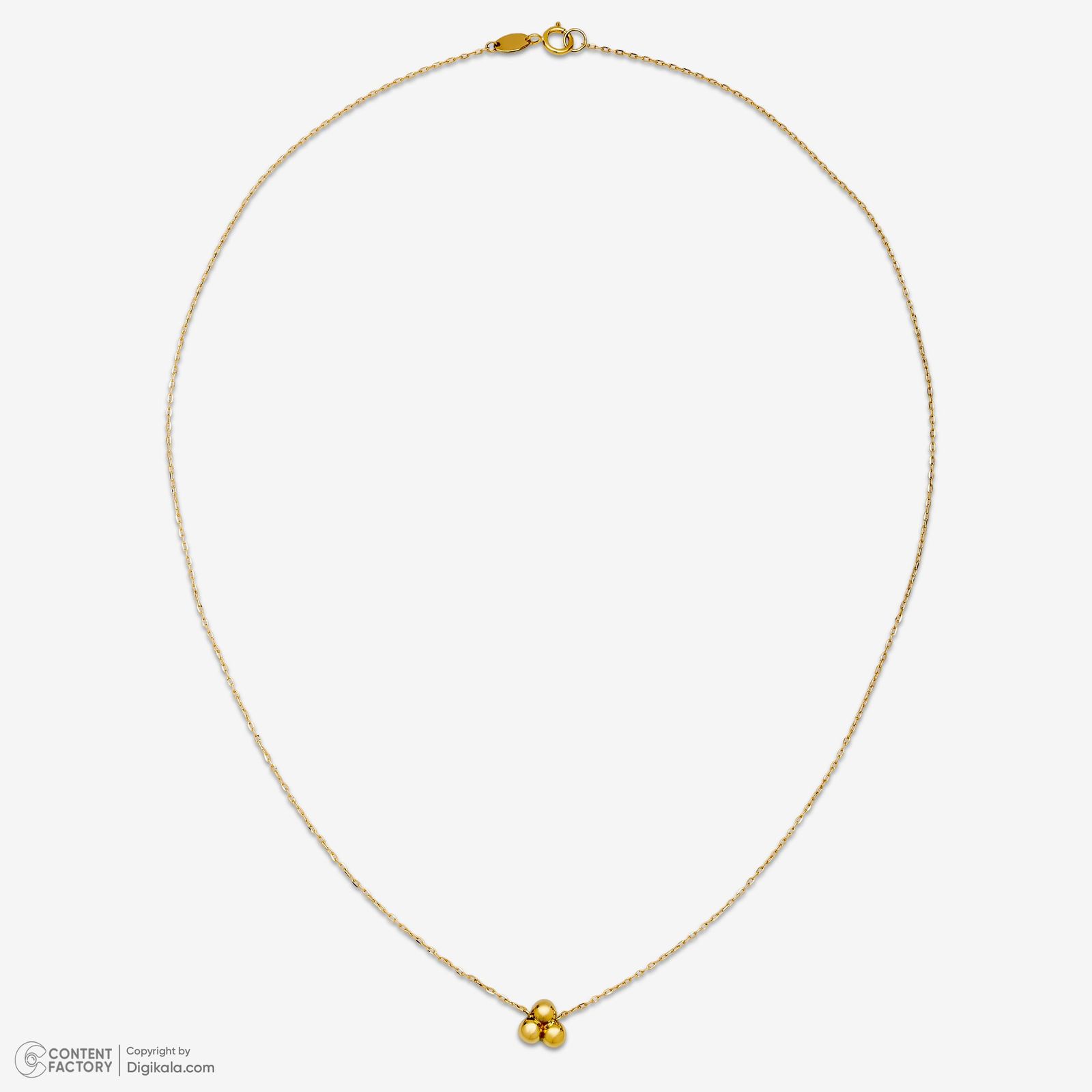 گردنبند طلا 18 عیار زنانه با زنجیر حلقه‌ای (فلامینگو) روبی آرت گالری مدل 330347 -  - 7