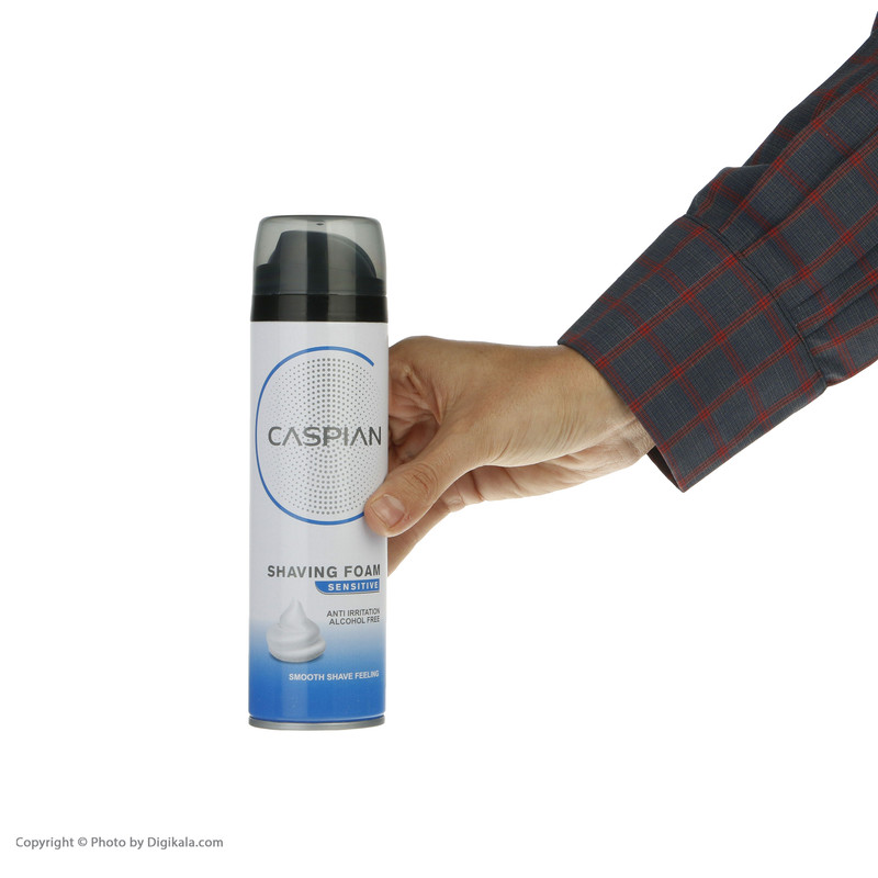 فوم اصلاح کاسپین مدل 01 مناسب پوست های حساس حجم 200 میلی لیتر