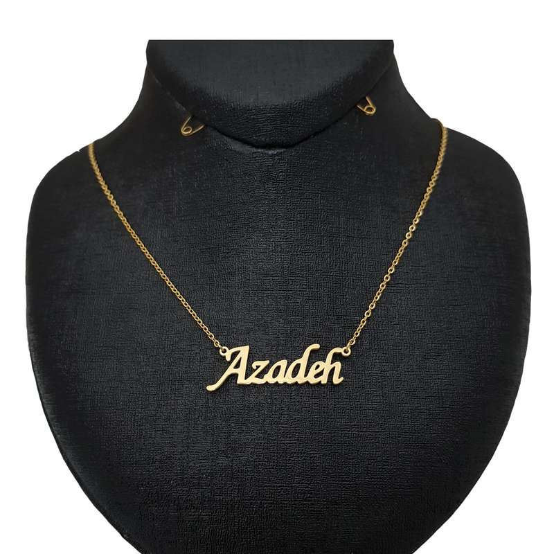 گردنبند نقره طرح آزاده کد 001 گردنبند نقره طرح آزاده کد 001