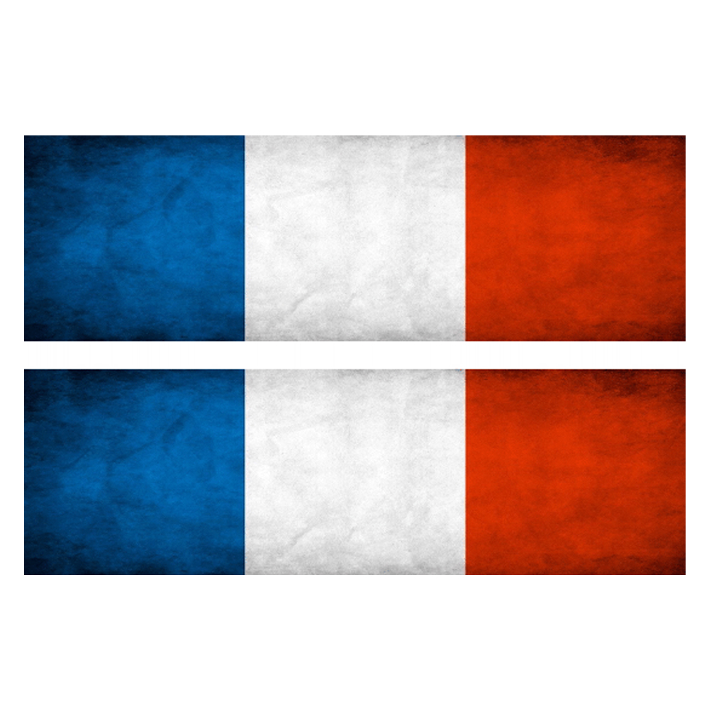 برچسب پارکابی خودرو طرح پرچم فرانسه کد SP004 بسته 2 عددی