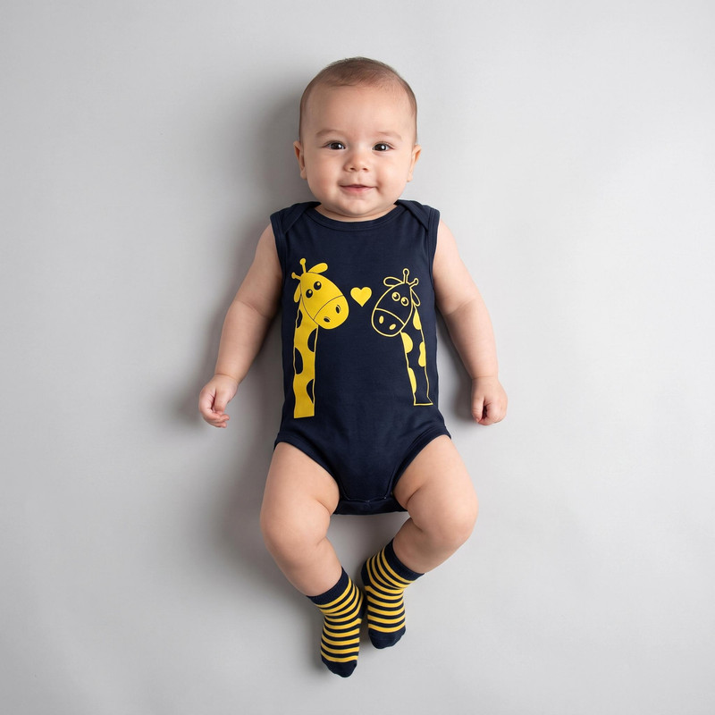 بادی نوزادی طرح زرافه کد 202