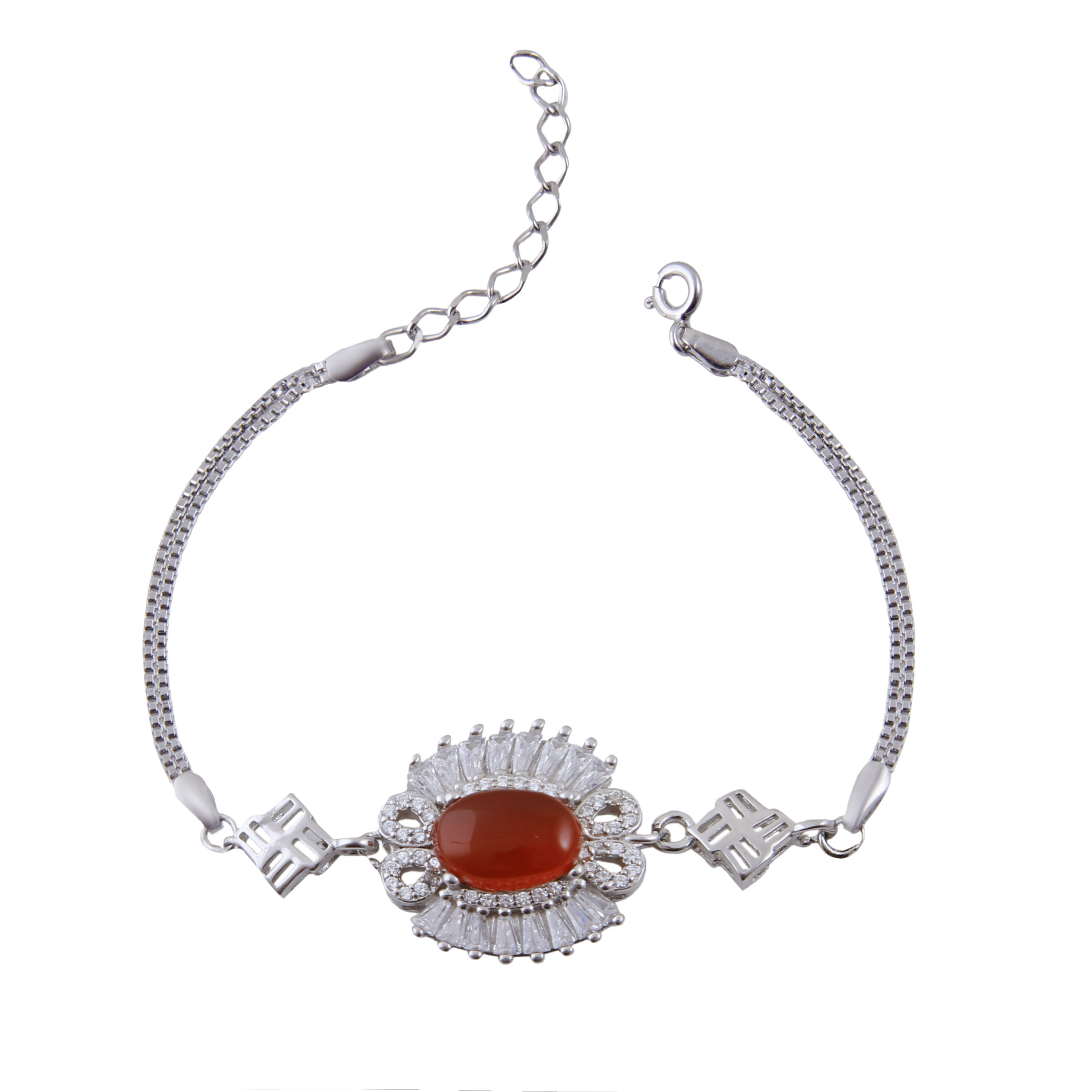 دستبند نقره زنانه بازرگانی میلادی کد DP_075