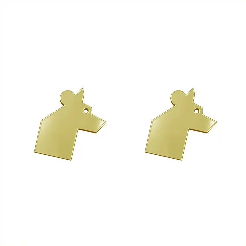 گوشواره طلا 18 عیار زنانه مدوپد مدل گرگ کد GA1-16072