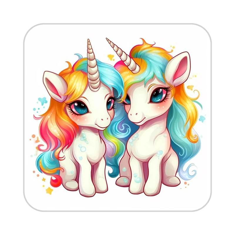 زیر لیوانی کاکتی طرح اسب تک شاخ و یونیکورن مدل mp32101