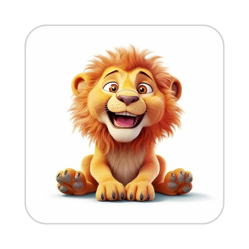 زیر لیوانی کاکتی طرح شیر مدل mp24413