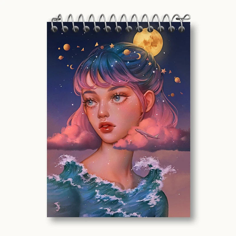 دفتر یادداشت 50 برگ خندالو مدل دخترانه کد 25618