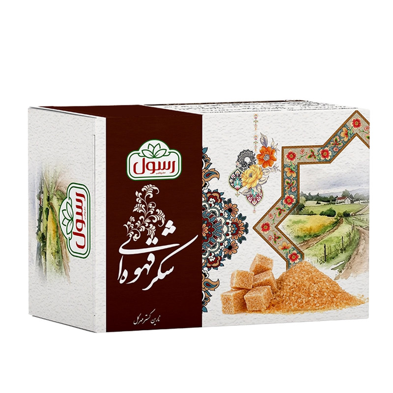 شکر قهوه ای رسول وزن 500 گرمی کد 032