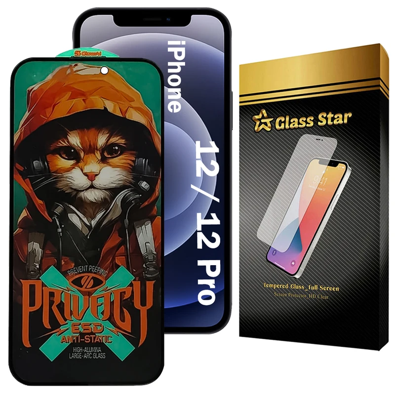محافظ صفحه نمایش گلس استار مدل CATPRVS مناسب برای گوشی موبایل اپل iPhone 12 / iPhone 12 Pro