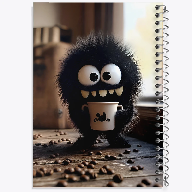 دفتر شطرنجی 50 برگ خندالو طرح هیولای کیوت کد F6790