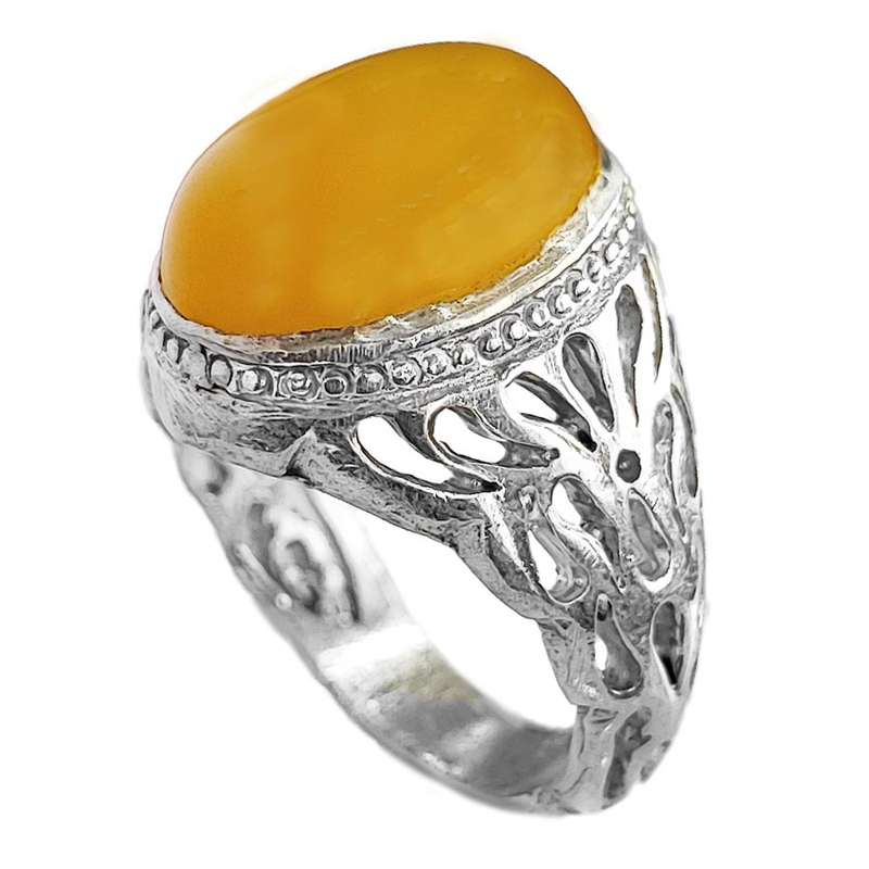 انگشتر نقره مردانه مدل عقیق شرف الشمس MSH2016