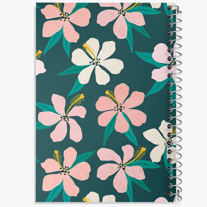 دفتر نت موسیقی 50 برگ خندالو مدل گل گلی کد N579