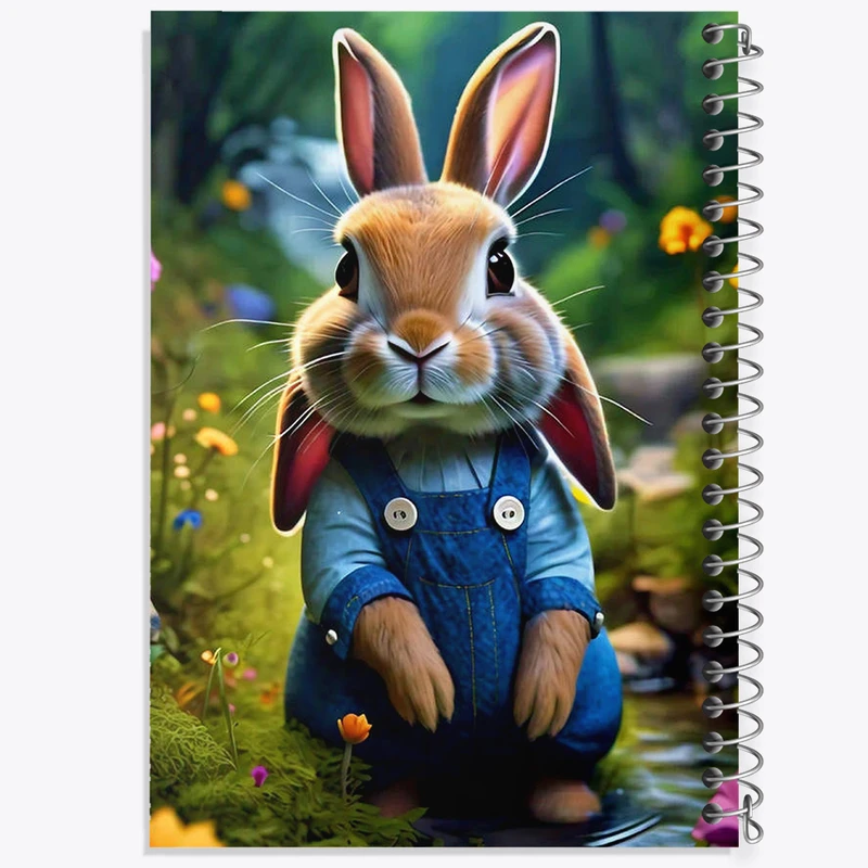 دفتر ژورنال نویسی 50 برگ خندالو مدل نقطه ای طرح خرگوش کیوت کد N1992