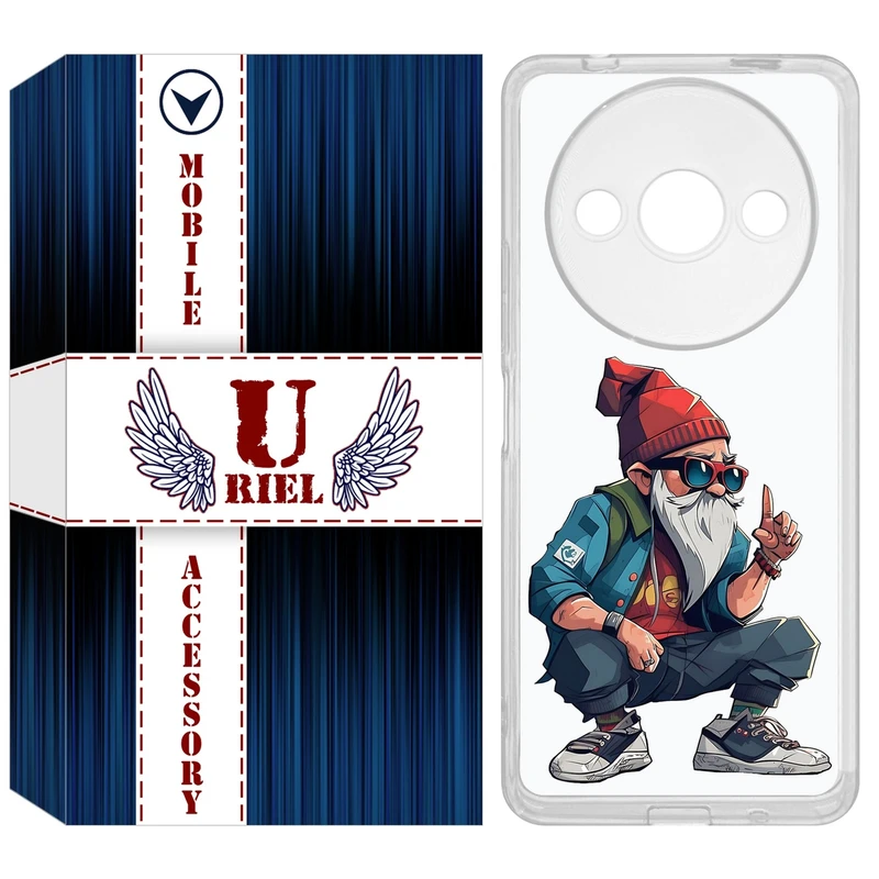 کاور یوریل مدل Clear کد 48 طرح پیرمرد مناسب برای گوشی موبایل شیائومی Redmi A3 / A3x