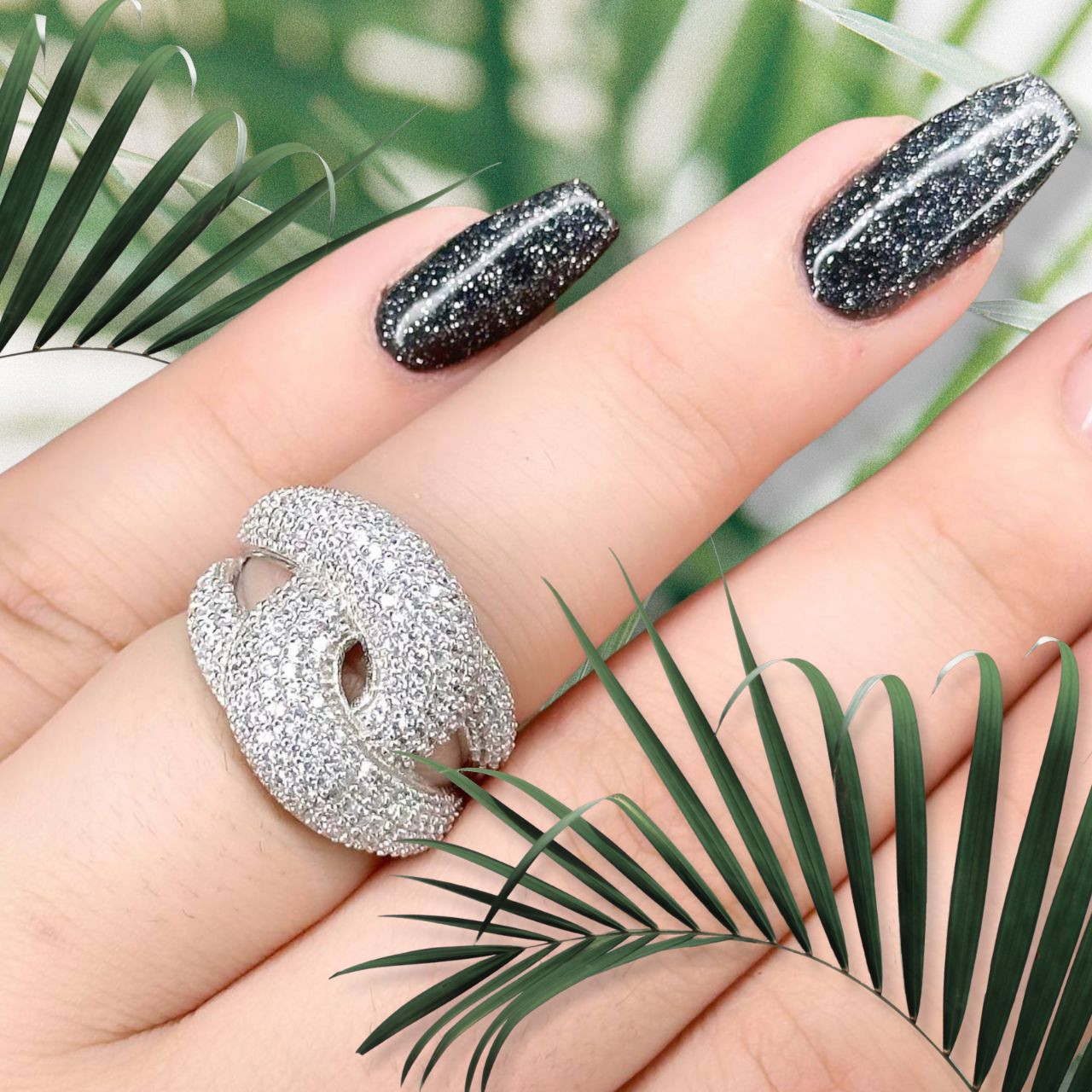 انگشتر نقره زنانه مدل پاپیون 0104 انگشتر نقره زنانه مدل پاپیون 0104