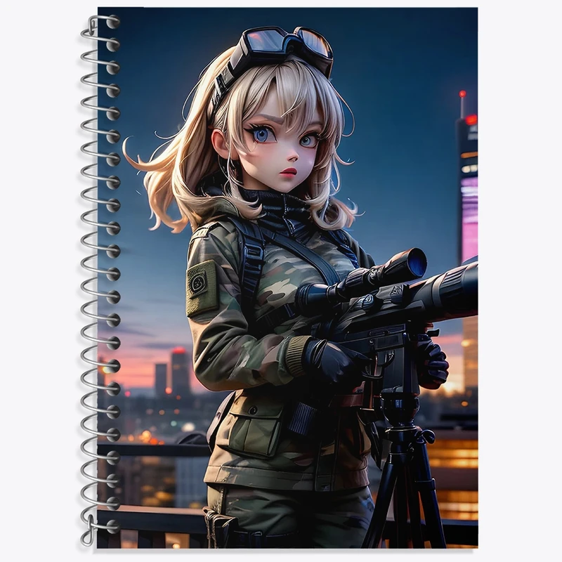 دفتر زبان 50 برگ خندالو مدل دو خط طرح دخترانه کد N1274