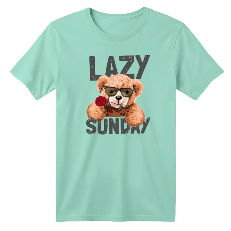 تی شرت آستین کوتاه بچگانه مدل تدی گل