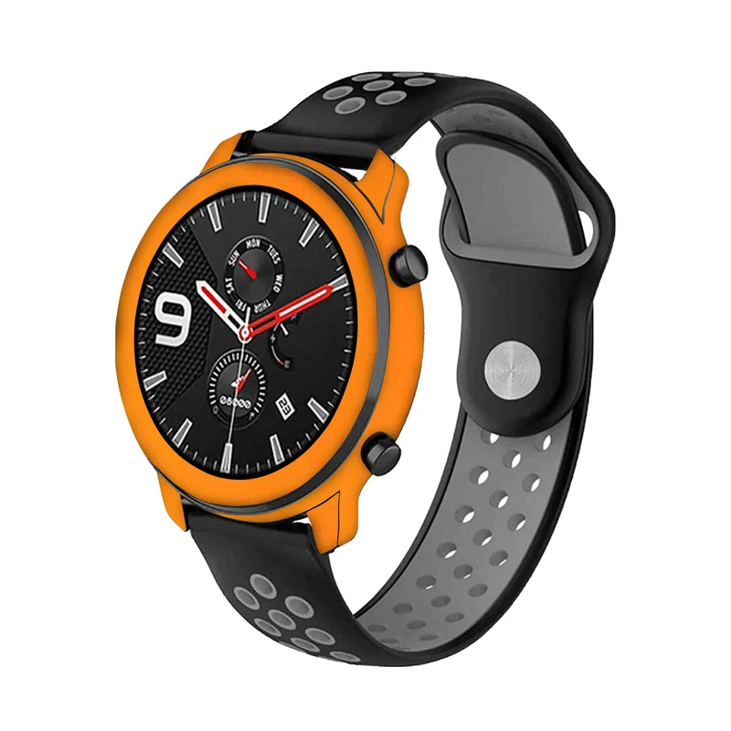  برچسب ماهوت طرح Matte-Orange مناسب برای ساعت هوشمند شیائومی Amazfit GTR 47mm