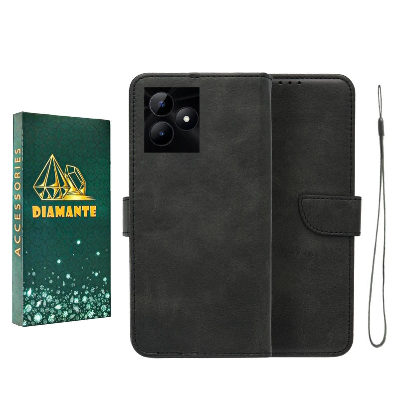 کیف کلاسوری دیامانته مدل gn مناسب برای گوشی موبایل ریلمی C51 به همراه بندآویز