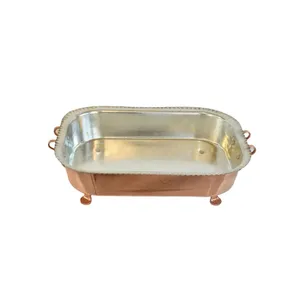 مرغ خوری مسی طرح مستطیل مدل ma240