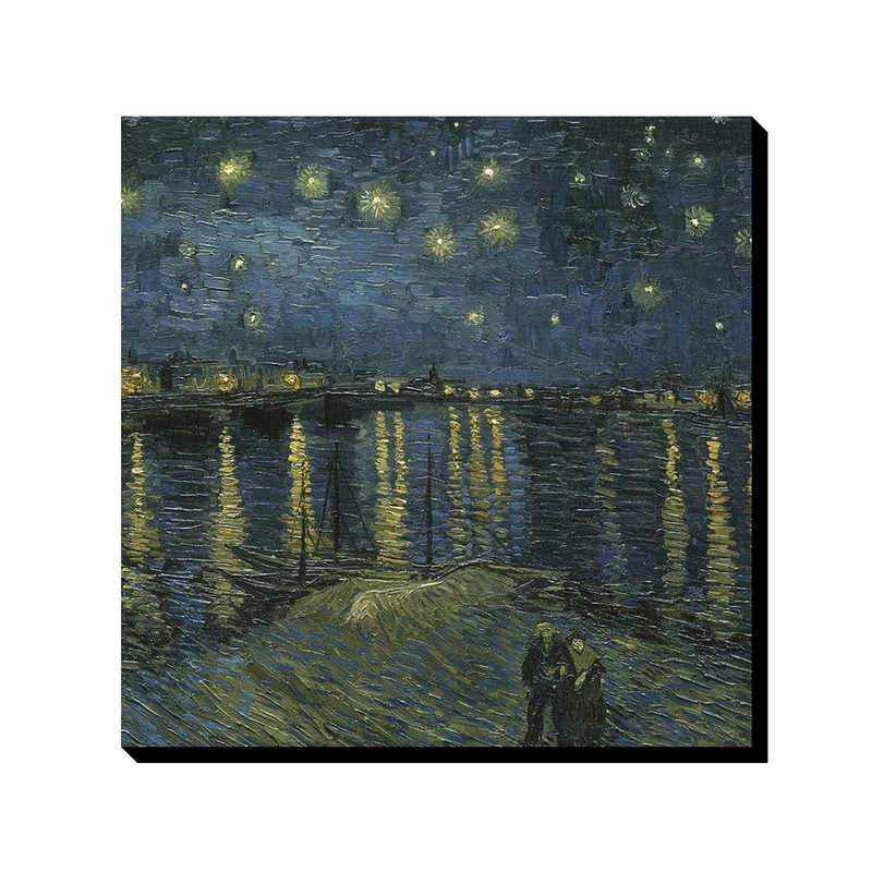 تابلو ترمه طراحان ایده طرح شب ستاره ای از ونگوگ کد art0018