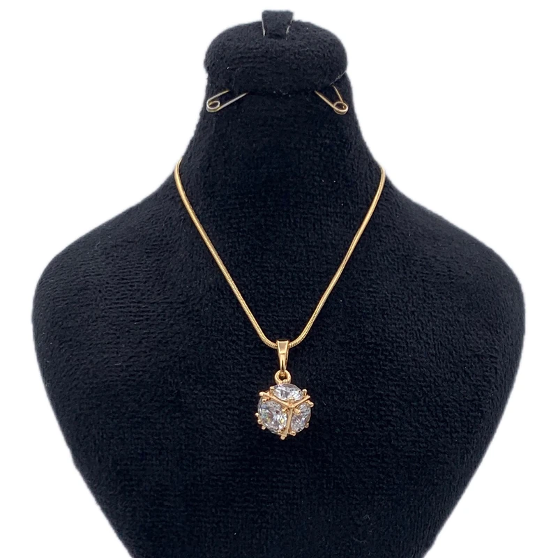 گردنبند زنانه ژوپینگ مدل مکعب جواهری KYTAKP091