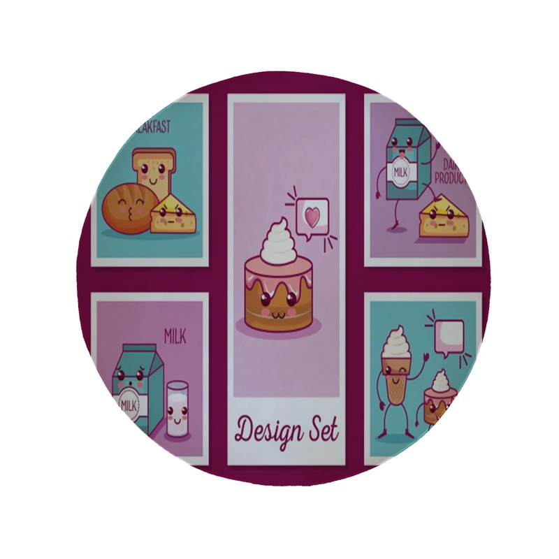  پادری مدل دایره طرح کیک کد 8245 سایز 90 × 90 سانتی متر