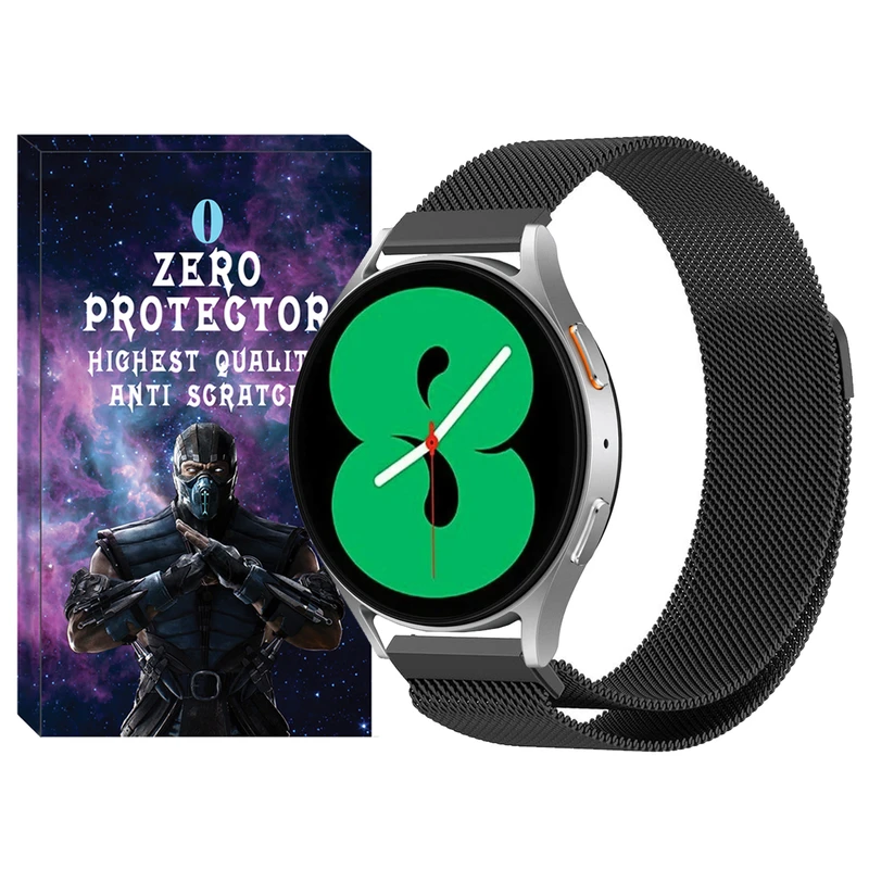 بند زیرو مدل Milanese ZR مناسب برای ساعت هوشمند سامسونگ Galaxy Watch 4/5/6/7/FE سایز 40/43/44/46/47 میلی متری