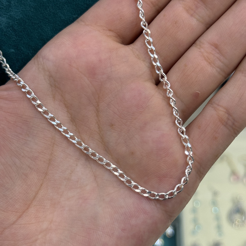 زنجیر نقره مردانه مدل کارتیه پیچ 402-41